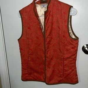 Women’s medium Columbia River resort pink and brown paisley vest